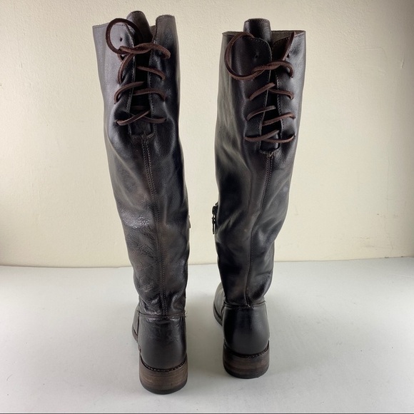 Bed Stu Manchester Tall Leather Half Zip Distressed Rustic Boots Sz. 7 - Picture 6 of 11